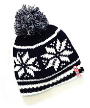 Load image into Gallery viewer, Custom beanie with snowflake pattern