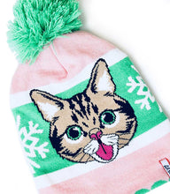 Load image into Gallery viewer, Custom beanie with a cat